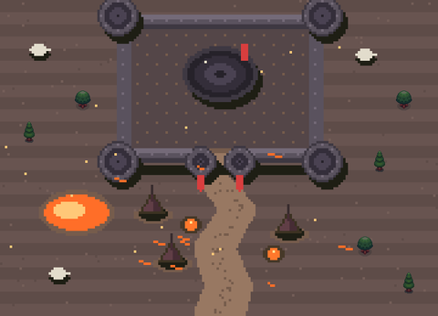 The Wailing Keep chapter map: a black keep under a starless sky